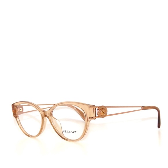 Versace Frame 3254A 3254 5215 54 Transparent Brown Eyeglasses VE3254-A